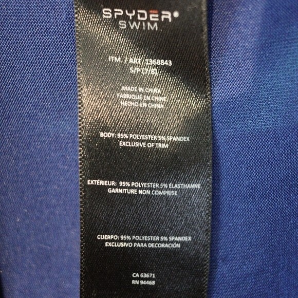 Spyder Rash Guard Swim Shirt Top Small Logo Swim Tshirt SM - Picture 11 of 11